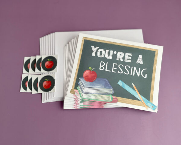 SET: Teacher Blessing thank you note card with envelope